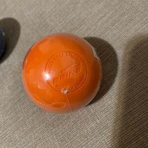 Vintage 1980's Brine NCAA Lacrosse Ball - Meets NCAA Specs - Orange Color